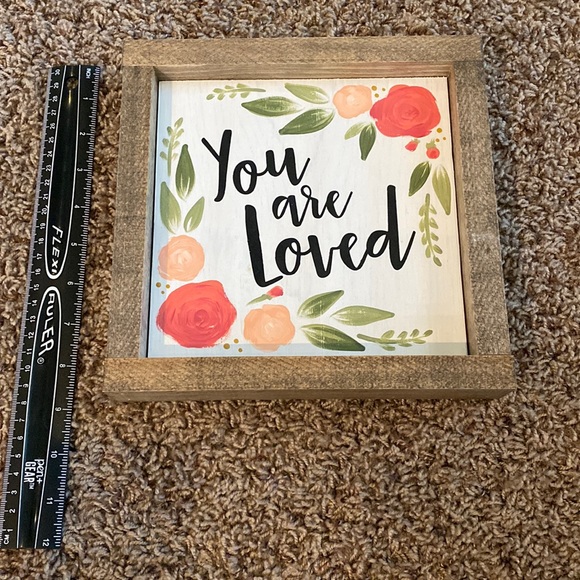 Jelly Bird Signs “You Are Loved” wood painted sign - like new - Picture 4 of 4
